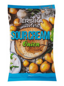 JERSIKA Chipsy ziemniaczane o smaku kwasnej smietany i cebuli 90 g